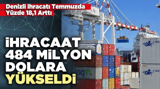 İhracaat 484 Milyon Dolara Yükseldi