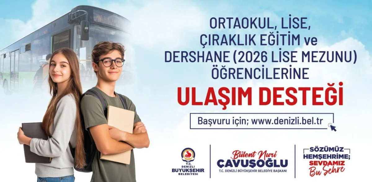 Büyükşehir’den Öğrencilere Aylık 44 Binişlik Ulaşım Desteği