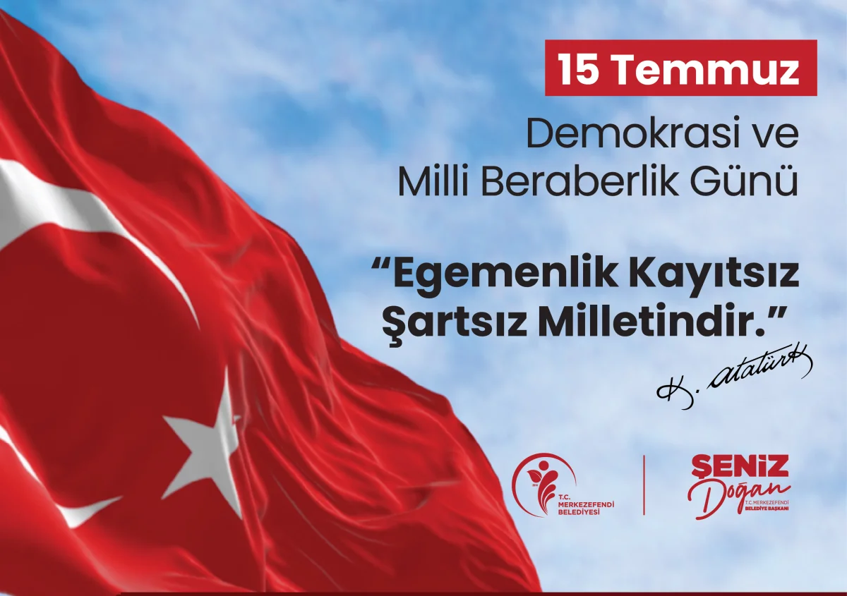 Merkezefendi Belediyesi 15 Temmuz Pop-up Reklam İlanı