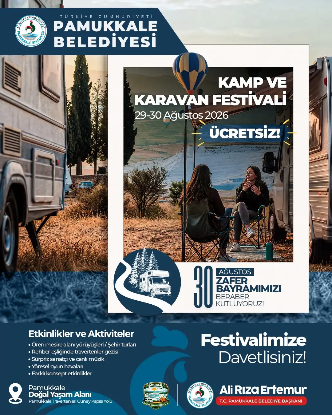 Pamukkale’de Zafer Bayramı Çifte Festivalle Kutlanacak