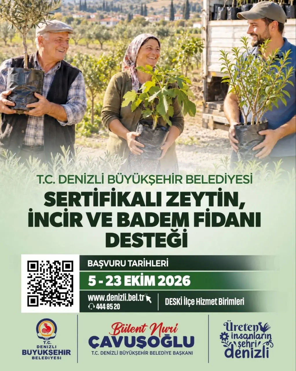 Zeytin, İncir Ve Badem Fidanı Desteği İçin Başvurular Başladı